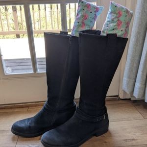 Boot Shaper Pillow Protector- Pink and blue Flamingos